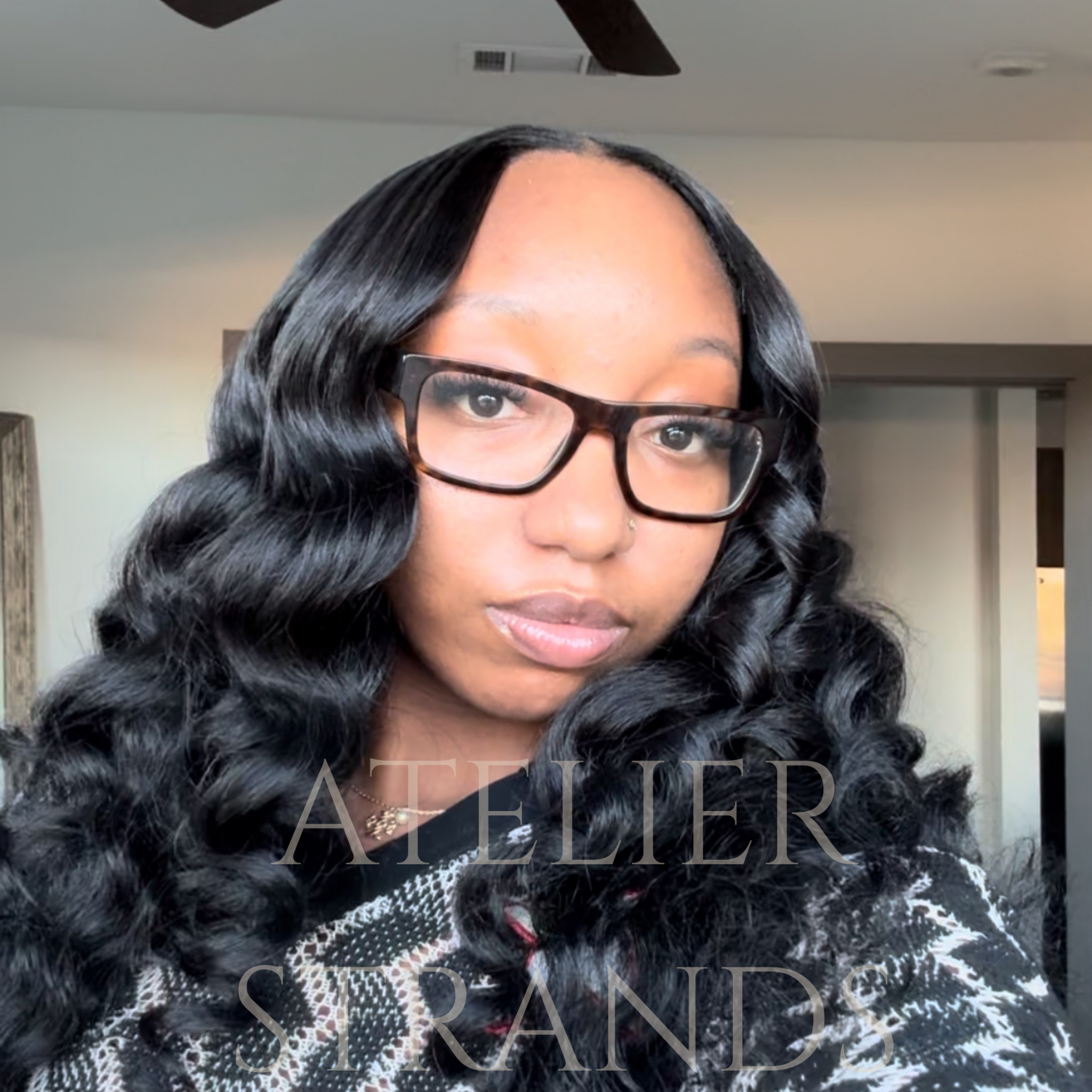 Raw Hair customer wearing raw Indian human hair installed